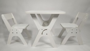 Детский растущий стол-парта и два стула Я САМ "Умка-Дуо" (Белый) в Елабуге - elabuga.mebel-74.com | фото