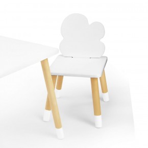 Комплект детской мебели стол и два стула Облачко (Белый/Белый/Береза) в Елабуге - elabuga.mebel-74.com | фото