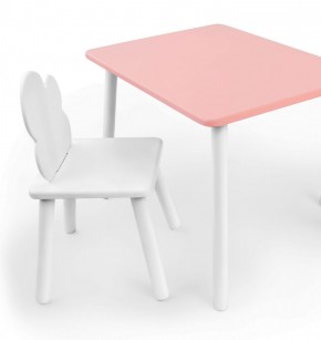 Комплект детской мебели стол и стул Облачко (Розывый/Белый/Белый) в Елабуге - elabuga.mebel-74.com | фото