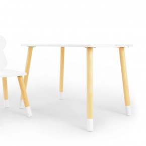 Комплект детской мебели стол и стул Звездочка (Белый/Белый/Береза) в Елабуге - elabuga.mebel-74.com | фото