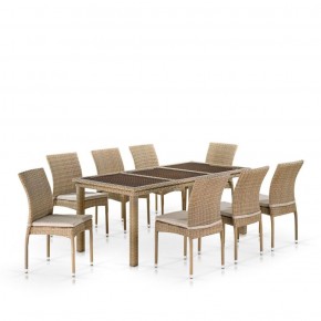 Комплект плетеной мебели T365/Y380B-W65 Light Brown (8+1) в Елабуге - elabuga.mebel-74.com | фото