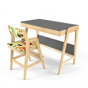 Комплект растущий стол и стул с чехлом 38 попугаев «Вуди» (Серый, Береза, Монстры) в Елабуге - elabuga.mebel-74.com | фото