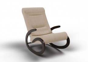 Кресло-качалка Мальта 10-Т-П (ткань/венге) ПЕСОК в Елабуге - elabuga.mebel-74.com | фото