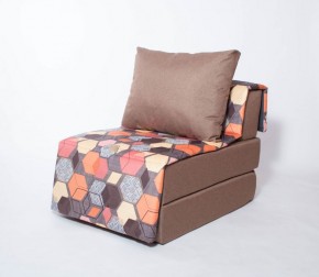 Кресло-кровать бескаркасное Харви (коричневый-геометрия браун) в Елабуге - elabuga.mebel-74.com | фото