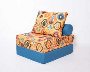 Кресло-кровать-пуф бескаркасное Прайм (мехико желтый-морская волна) в Елабуге - elabuga.mebel-74.com | фото