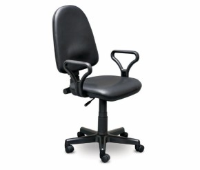 Кресло офисное Престиж+ (черный кожзам PV-1) г/п 140/ПВМ/ гольф в Елабуге - elabuga.mebel-74.com | фото