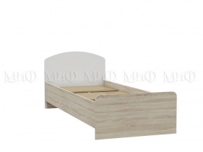 МАРТИНА Кровать 800 с настилом ЛДСП (Белый глянец/дуб сонома) в Елабуге - elabuga.mebel-74.com | фото