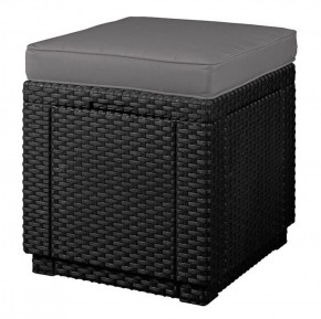 Пуфик Куб с подушкой (Cube with cushion) графит - прохладный серый в Елабуге - elabuga.mebel-74.com | фото
