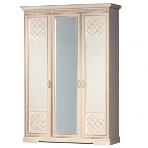 Шкаф для одежды 3-дверный №800 Парма кремовый белый в Елабуге - elabuga.mebel-74.com | фото