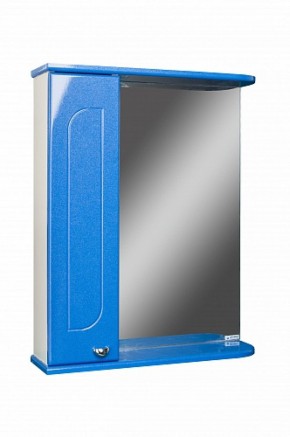 Шкаф-зеркало Радуга Синий металлик 55 левый АЙСБЕРГ (DA1129HZR) в Елабуге - elabuga.mebel-74.com | фото
