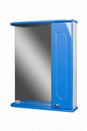 Шкаф-зеркало Радуга Синий металлик 55 правый АЙСБЕРГ (DA1129HZR) в Елабуге - elabuga.mebel-74.com | фото
