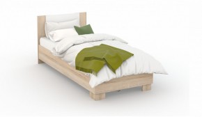 Спальня Аврора Кровать 90 со встроенным основанием под матрас Дуб сонома/Белый в Елабуге - elabuga.mebel-74.com | фото