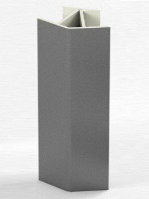 Угловое соединение для цоколя 135 гр. h100 мм (Алюминий, Белый, Черный, Сонома) в Елабуге - elabuga.mebel-74.com | фото